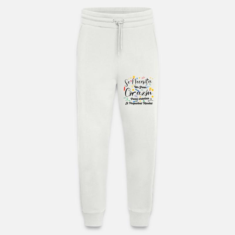 Drôle de cadeau d’enseignant enseignant - Pantalon de jogging bio décontracté fabriqué en UE - OFF WHITE