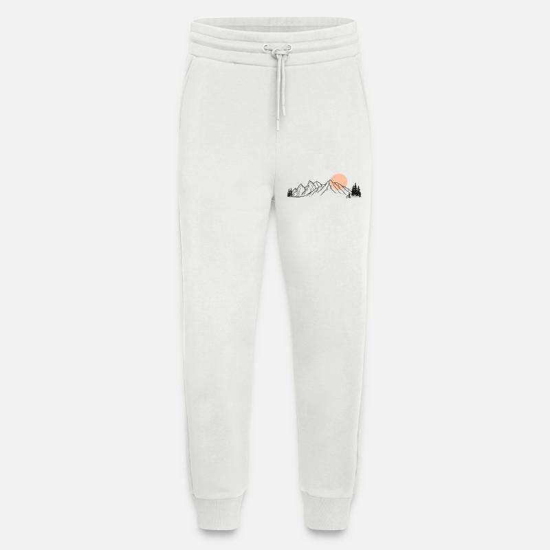 Sunset Ride Line Art on Black - Jogging Pants - made by SPREAD - OFF WHITE