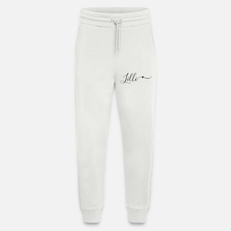 Lilli Surname First Name Decorative - Jogging Pants - made by SPREAD  - OFF WHITE