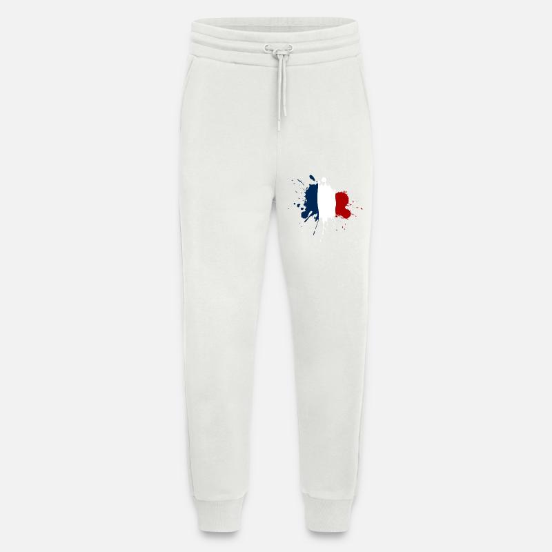 Frankreich Flagge Fleckendesign - Jogginghose - made by SPREAD - OFF WHITE