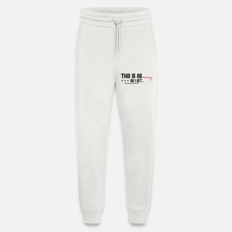 Merry Red Script Logo on Black - Jogging Pants - made by SPREAD  - OFF WHITE