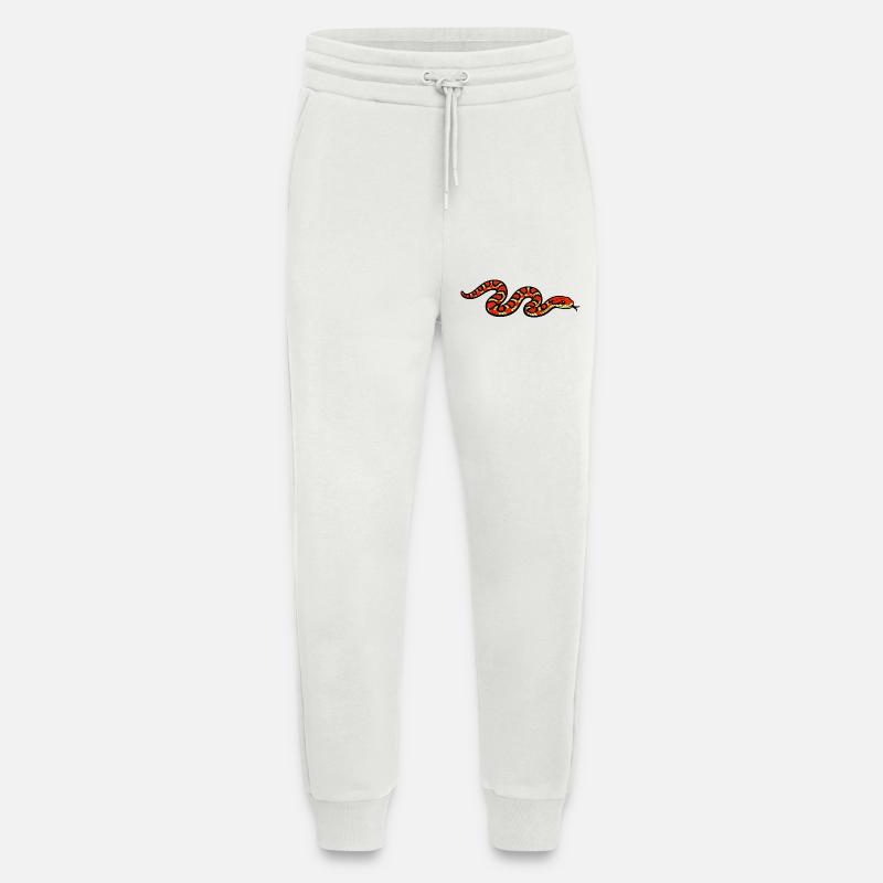 Fiery Snake Pattern - Jogging Pants - made by SPREAD  - OFF WHITE