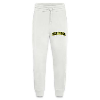 Lettrage de Majorque - Pantalon de jogging bio décontracté fabriqué en UE - OFF WHITE - Devant