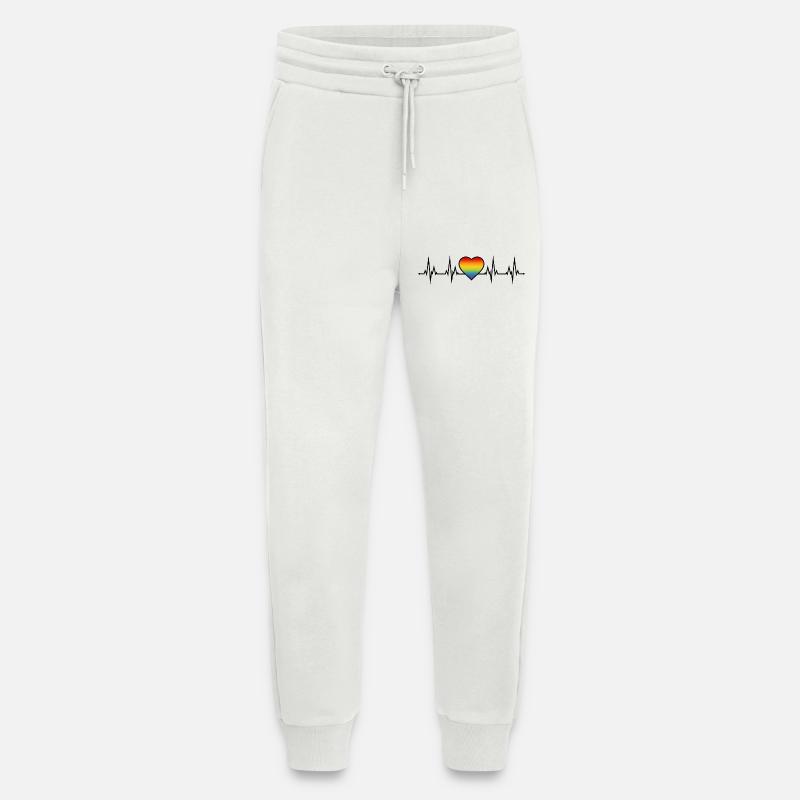 Rainbow heartbeat - Jogging Pants - made by SPREAD  - OFF WHITE