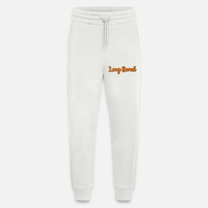 Script rétro de Long Beach - Pantalon de jogging bio décontracté fabriqué en UE - OFF WHITE