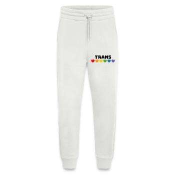 Regenbogenherzchen Trans schwarz - Jogginghose - made by SPREAD - OFF WHITE - Vorne
