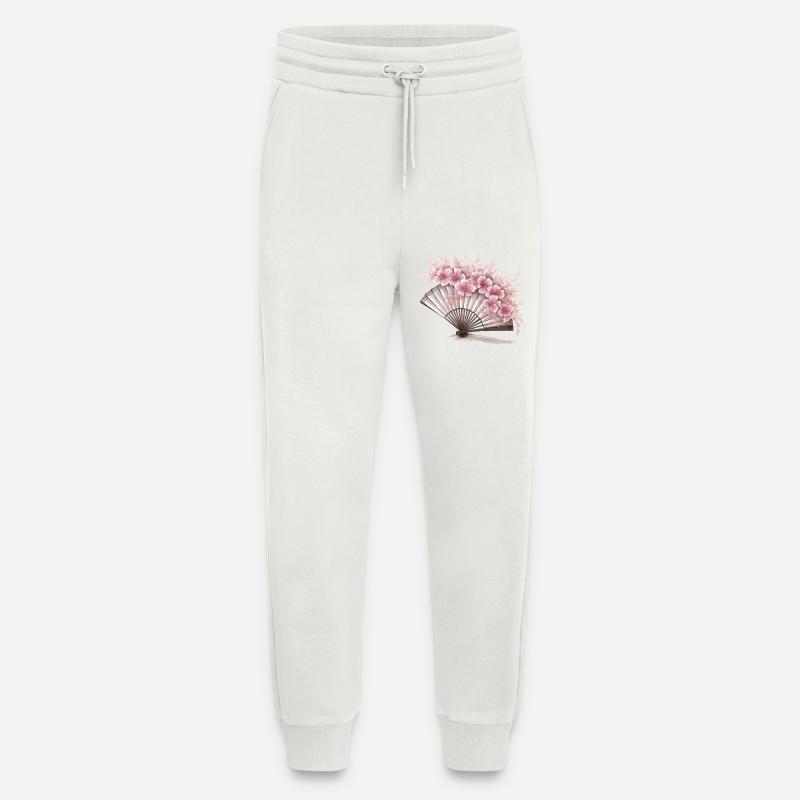 Geblümter japanischer Fächer - Jogginghose - made by SPREAD - OFF WHITE