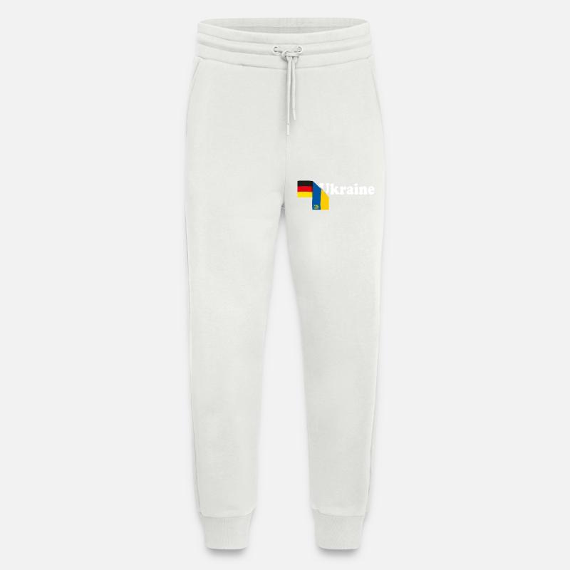 Germany Ukraine Tryzub Flag - Jogging Pants - made by SPREAD  - OFF WHITE