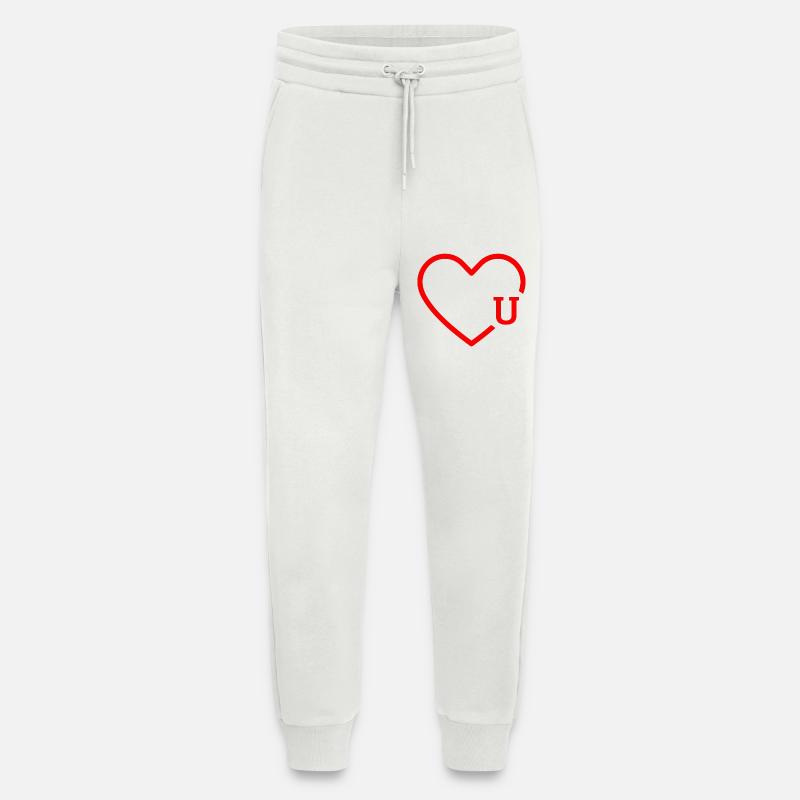 Buchstabe U Rotes Herz - Jogginghose - made by SPREAD - OFF WHITE