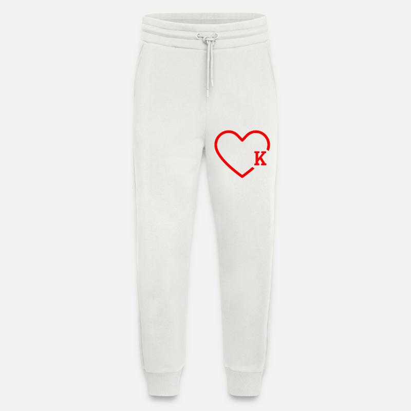 Buchstabe K Rotes Herz - Jogginghose - made by SPREAD - OFF WHITE