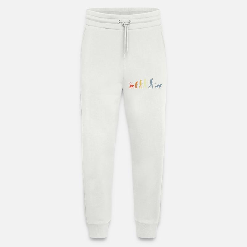 German Shepherd Owner Evolution - Jogging Pants - made by SPREAD  - OFF WHITE