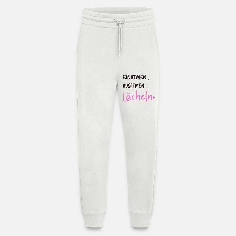 Inhale. Exhale. Smile - Sayings Statement - Jogging Pants - made by SPREAD  - OFF WHITE