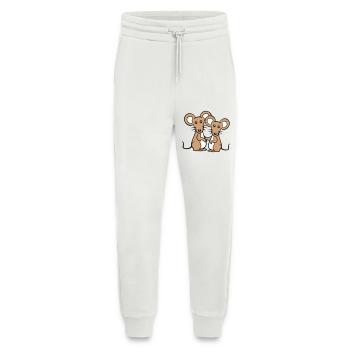 2 Mäuse Paar Zwei Verliebt Valentinstag Frau Mann - Jogginghose - made by SPREAD - OFF WHITE - Vorne