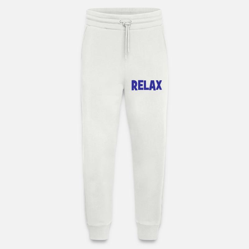 RELAX - Relax - Relax - chill - chill - Pantalon de jogging bio décontracté fabriqué en UE - OFF WHITE
