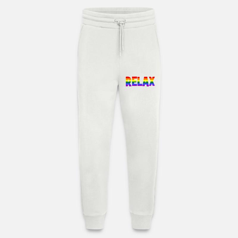RELAX - Relax - Relax - chill - chill - Pantalon de jogging bio décontracté fabriqué en UE - OFF WHITE