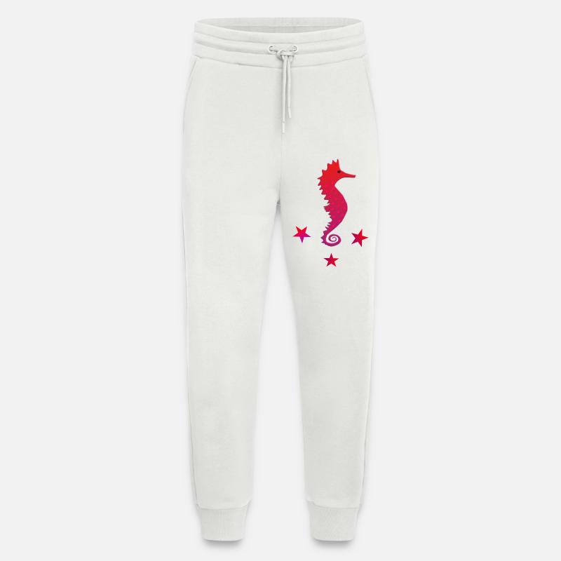rotes Seepferdchen mit Sternchen pinkes Seepferd - Jogginghose - made by SPREAD - OFF WHITE