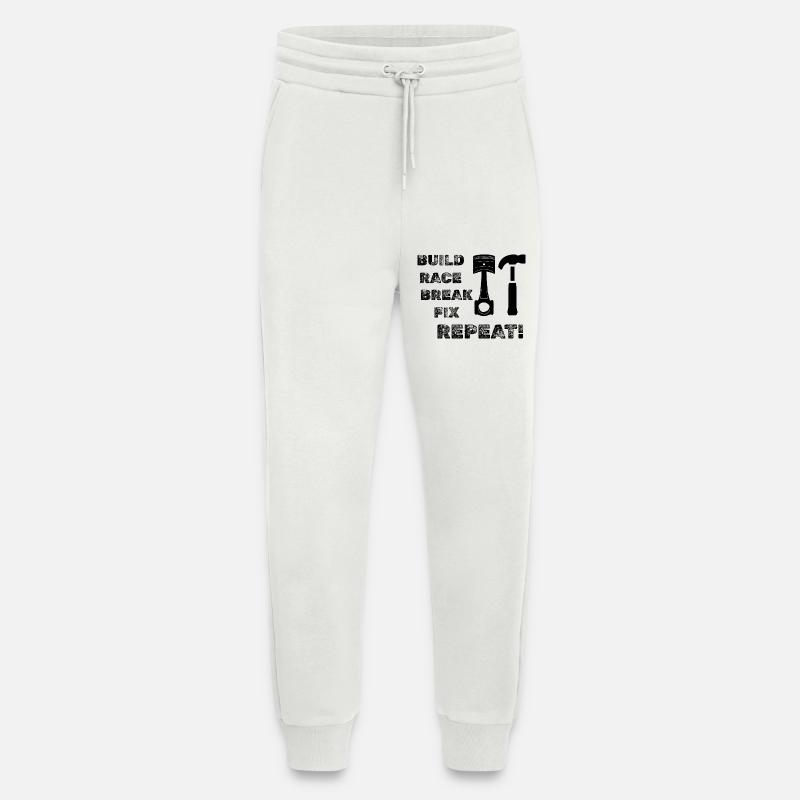 Build Race Break Fix Repeat! - Jogginghose - made by SPREAD - OFF WHITE