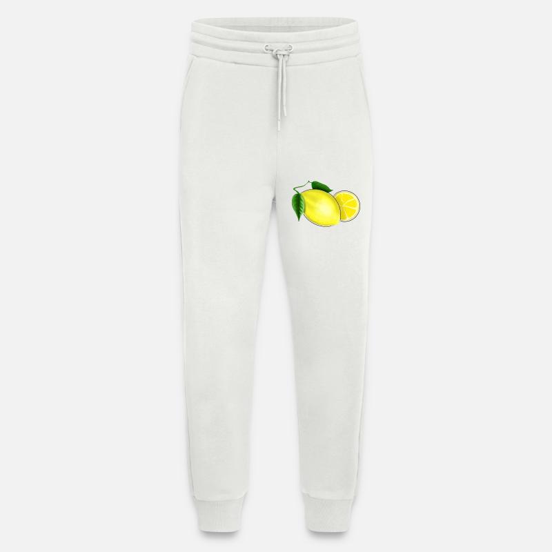 Frische Zitrone mit Blatt - Jogginghose - made by SPREAD - OFF WHITE