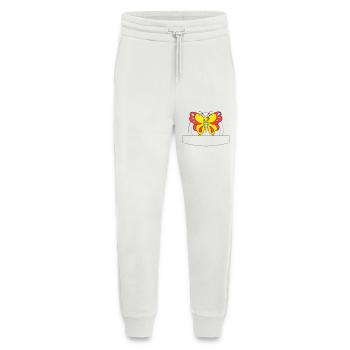 papillon coloré | Champ d’écriture >vectorgraphique - Pantalon de jogging bio décontracté fabriqué en UE - OFF WHITE - Devant