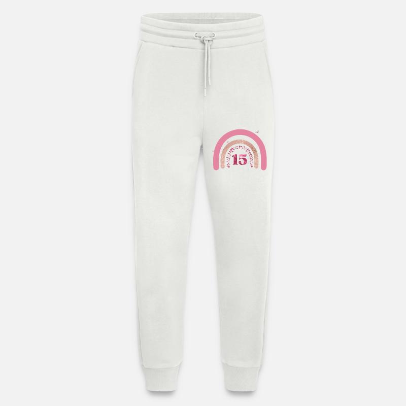 15-jähriges Jubiläum Regenbogenrose - Jogginghose - made by SPREAD - OFF WHITE