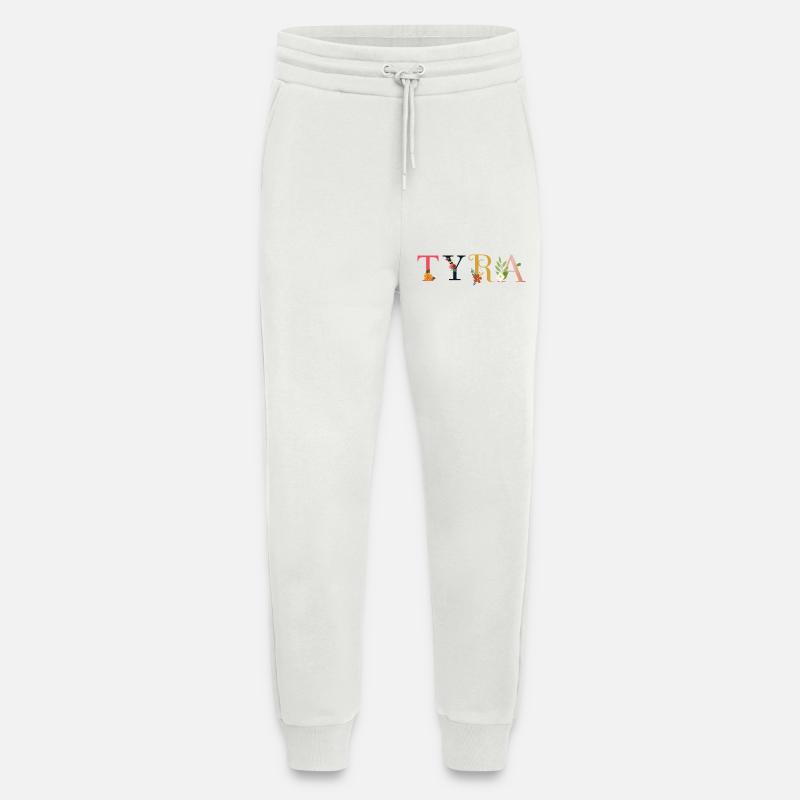 TYRA Name mit Blumen geschmückt - Jogginghose - made by SPREAD - OFF WHITE