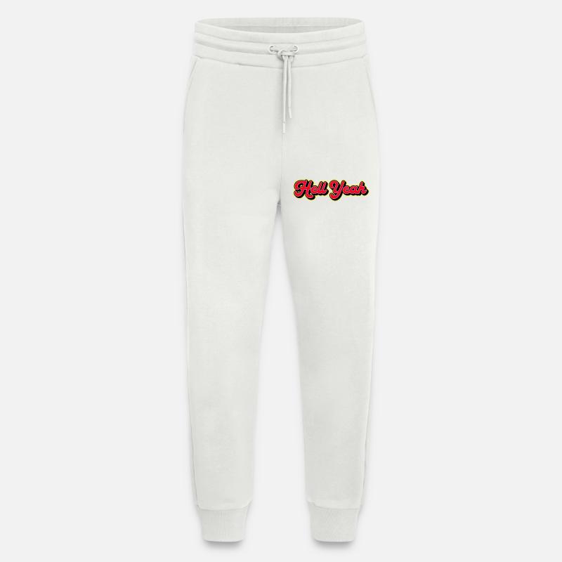 Hell Yeah 3D Retro Script - Pantalon de jogging bio décontracté fabriqué en UE - OFF WHITE