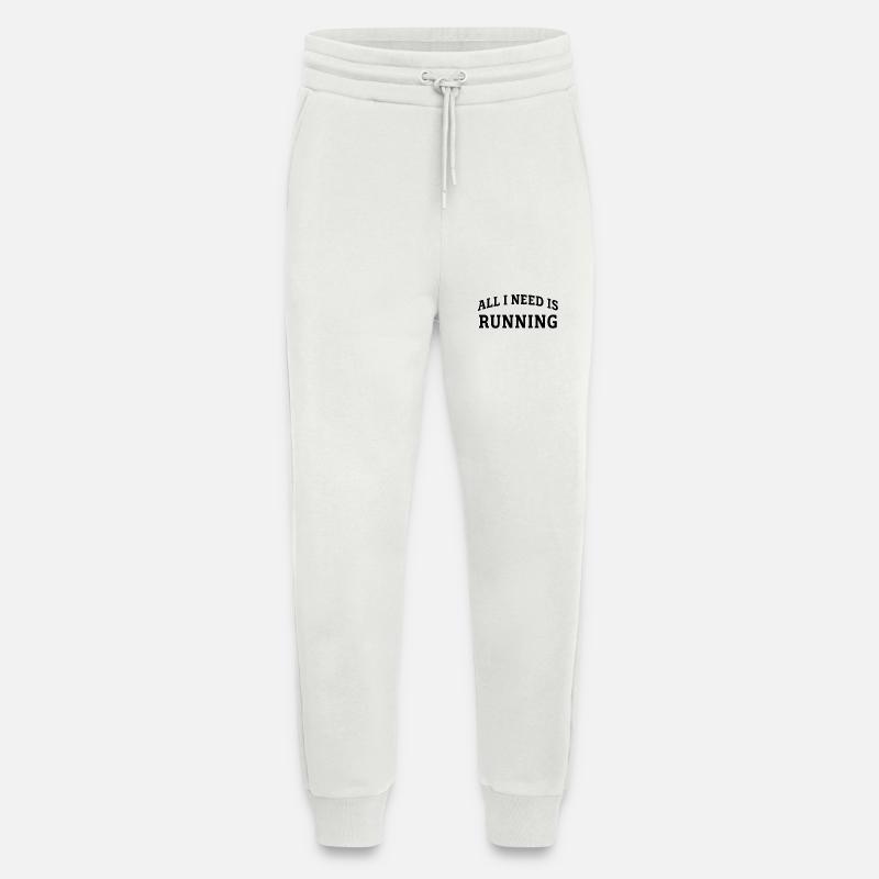 All I need is running - Pantalon de jogging bio décontracté fabriqué en UE - OFF WHITE