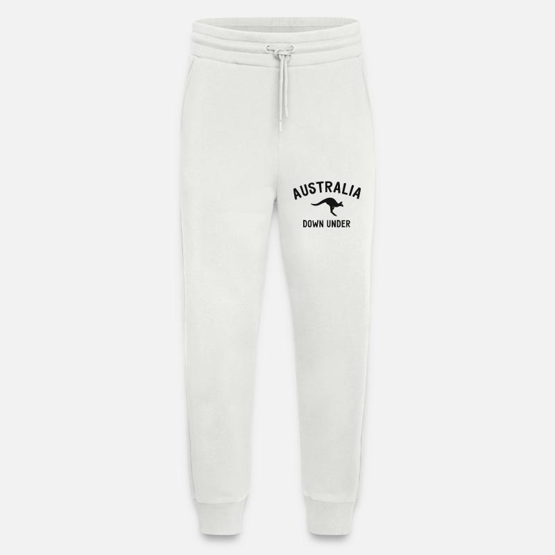 Australia - Down Under - Australia - Kangaroo - Jogging Pants - made by SPREAD  - OFF WHITE