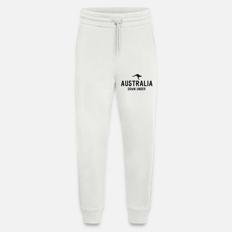 Australia - Down Under - Australia - Kangaroo - Jogging Pants - made by SPREAD  - OFF WHITE