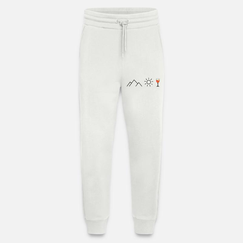 Berge Sonne Spritz Bergsteiger Wanderer - Jogginghose - made by SPREAD - OFF WHITE