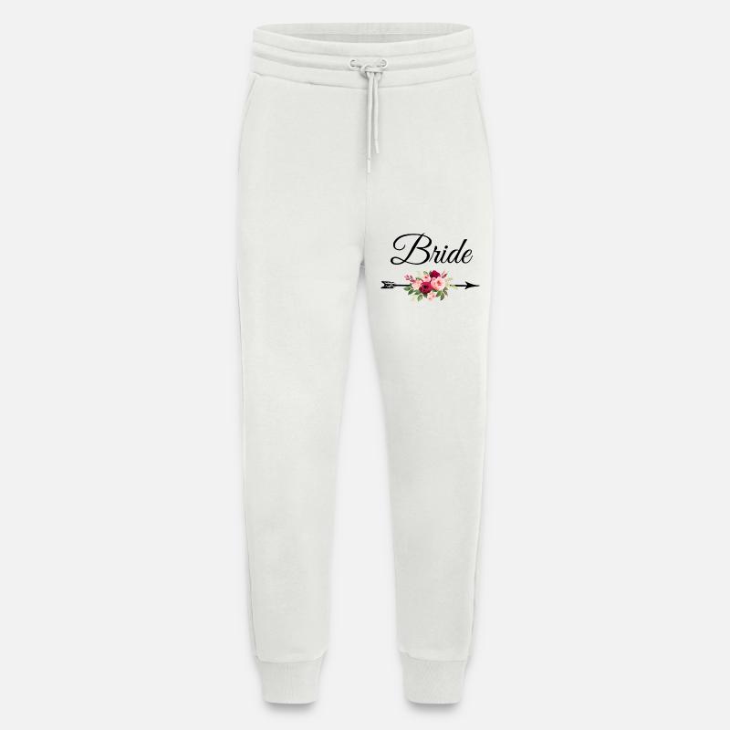Bride Arrow Flower Bouquet - Jogging Pants - made by SPREAD  - OFF WHITE
