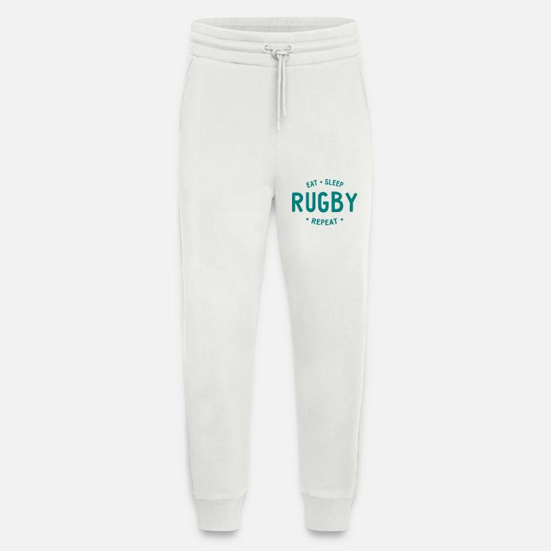 Eat Sleep Rugby Repeat - Jogginghose - made by SPREAD - OFF WHITE