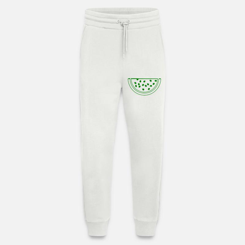 Pastèque - Pantalon de jogging bio décontracté fabriqué en UE - OFF WHITE
