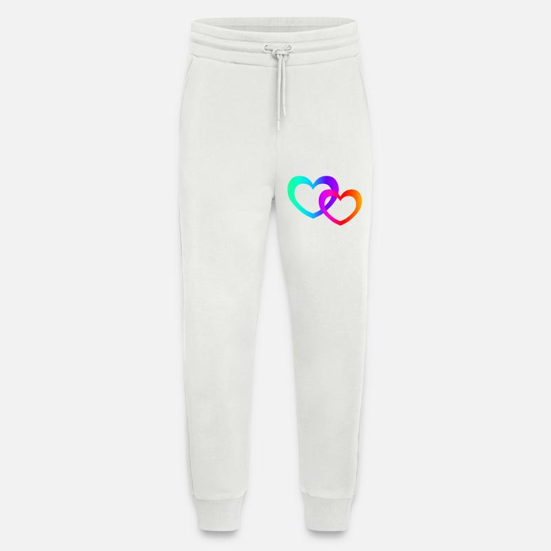 bunte Herzen - Jogginghose - made by SPREAD - OFF WHITE