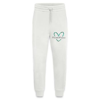 Bridesmaid with glittery green heart - Jogging Pants - made by SPREAD  - OFF WHITE - Front