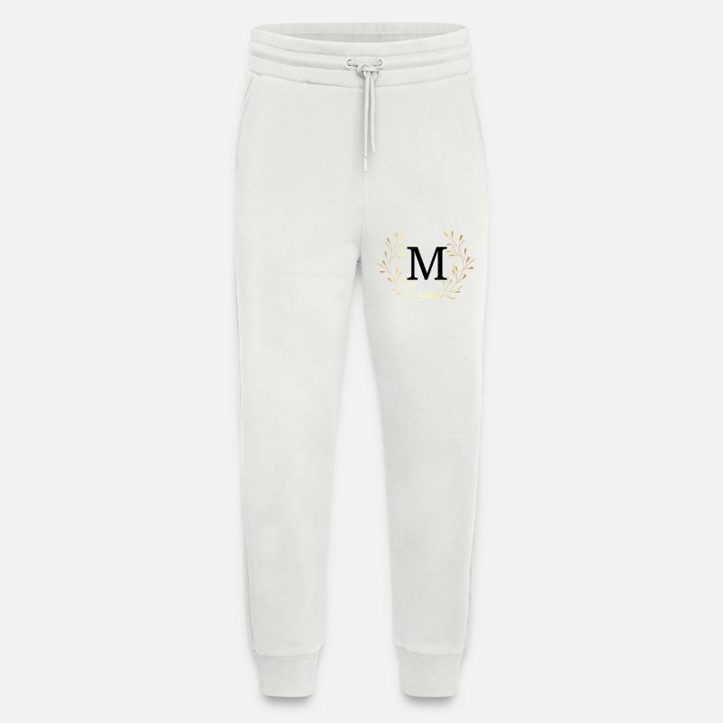 Buchstabe M Goldene Blumenkrone - Jogginghose - made by SPREAD - OFF WHITE