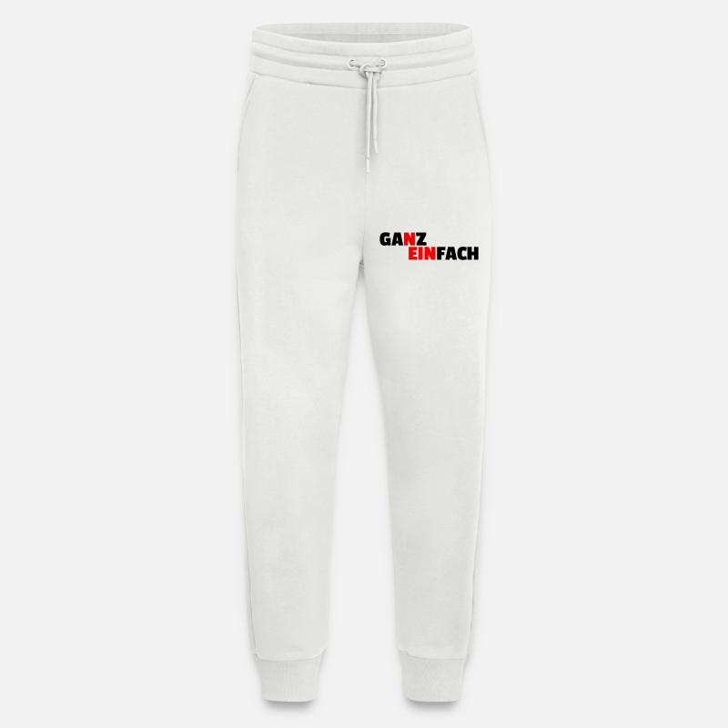SIMPLEMENT NON - Pantalon de jogging bio décontracté fabriqué en UE - OFF WHITE