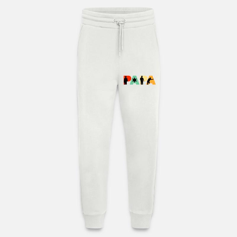 Papa Sheriff Polizeibeamter Polizeigeschenk - Jogginghose - made by SPREAD - OFF WHITE