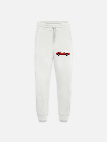 RED SPORTS CAR - Jogging Pants - made by SPREAD  - OFF WHITE