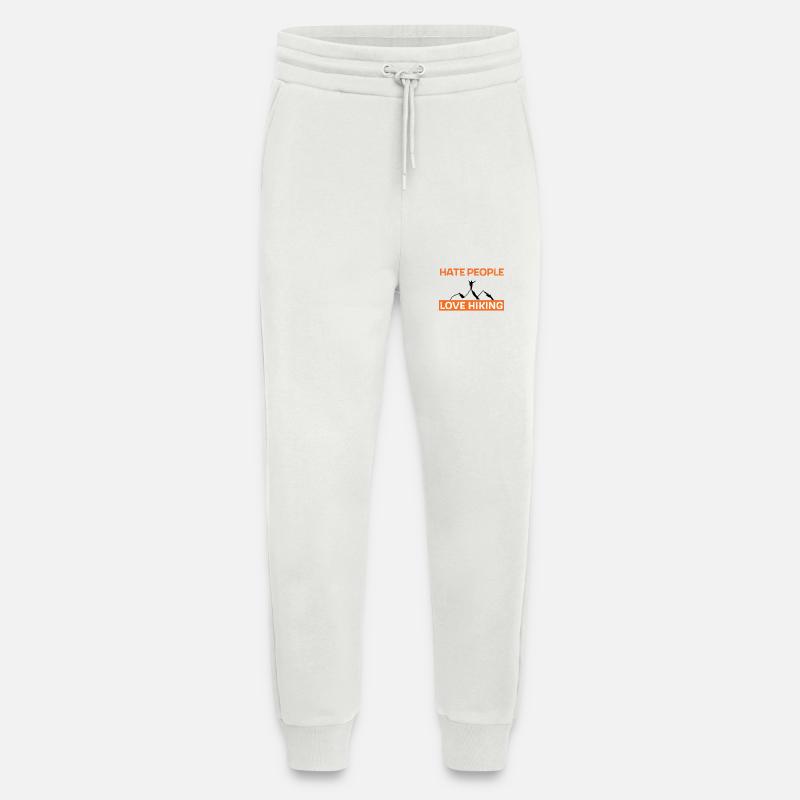 Hate people - love hiking - Jogginghose - made by SPREAD - OFF WHITE