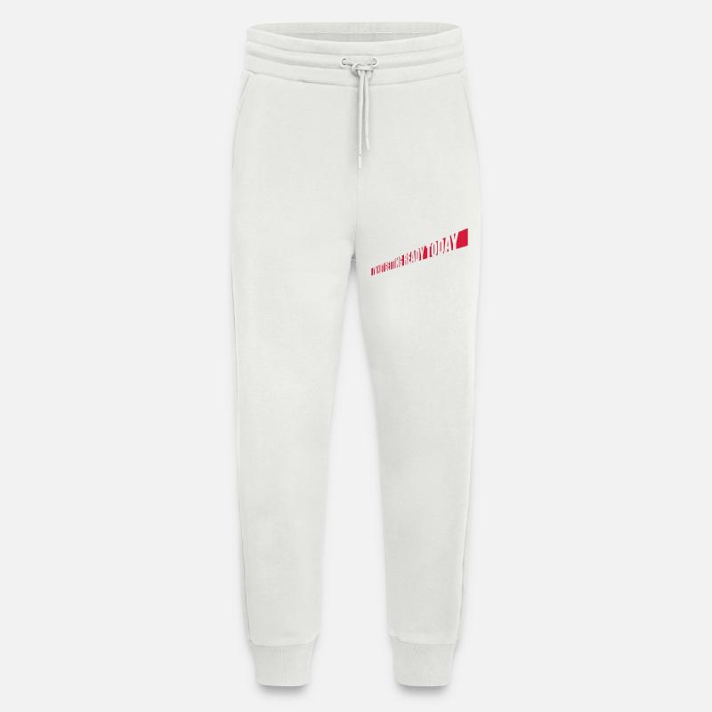 not getting ready today - Jogging Pants - made by SPREAD  - OFF WHITE