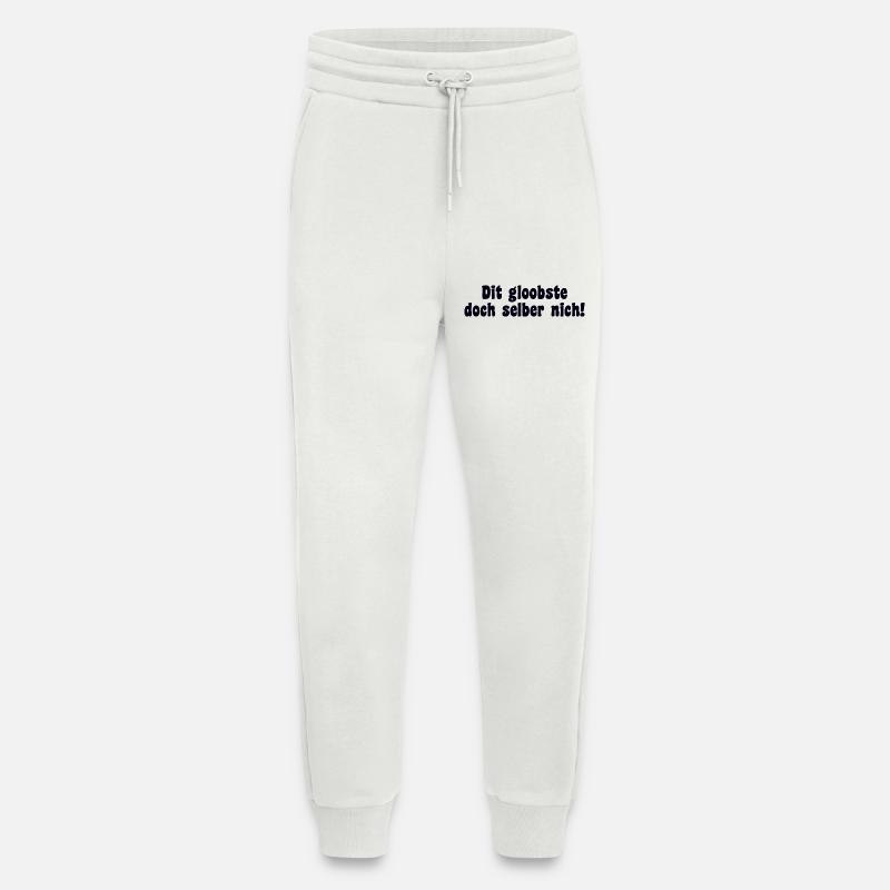 Berlin Dire Dialecte Rétro - Pantalon de jogging bio décontracté fabriqué en UE - OFF WHITE