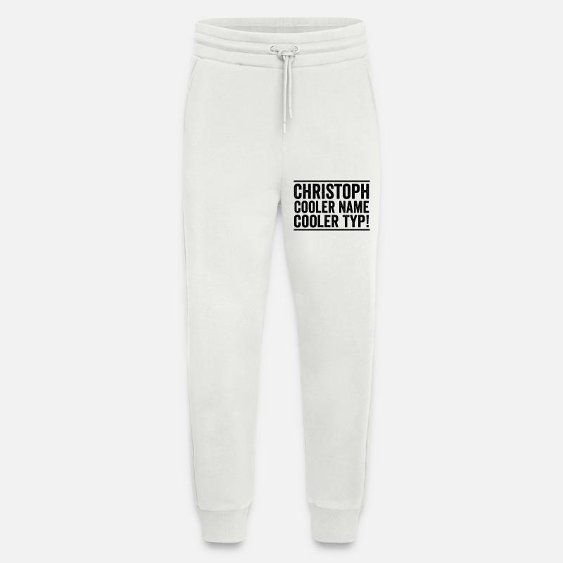 First name Chris Christoph - Jogging Pants - made by SPREAD  - OFF WHITE