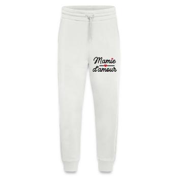 Mamie d'amour - Pantalon de jogging bio décontracté fabriqué en UE - OFF WHITE - Devant