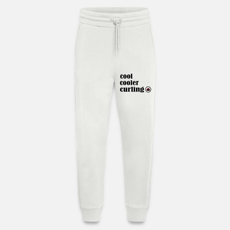 curling eisstockschießen curler curlingsaison - Jogging Pants - made by SPREAD  - OFF WHITE