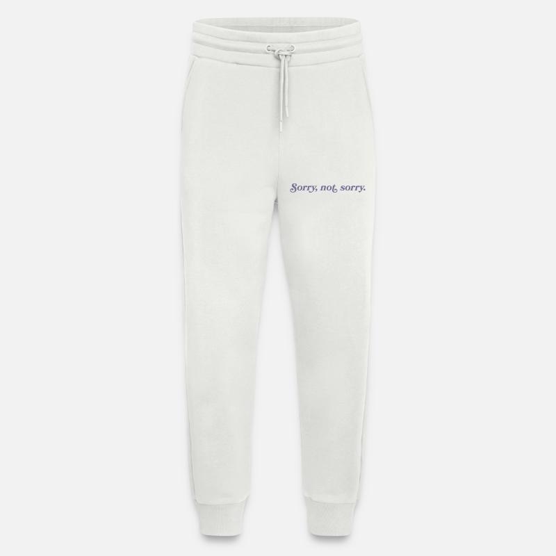 Désolé, pas désolé – Effronté et direct - Pantalon de jogging bio décontracté fabriqué en UE - OFF WHITE