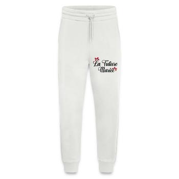La future mariée noeud - Pantalon de jogging bio décontracté fabriqué en UE - OFF WHITE - Devant