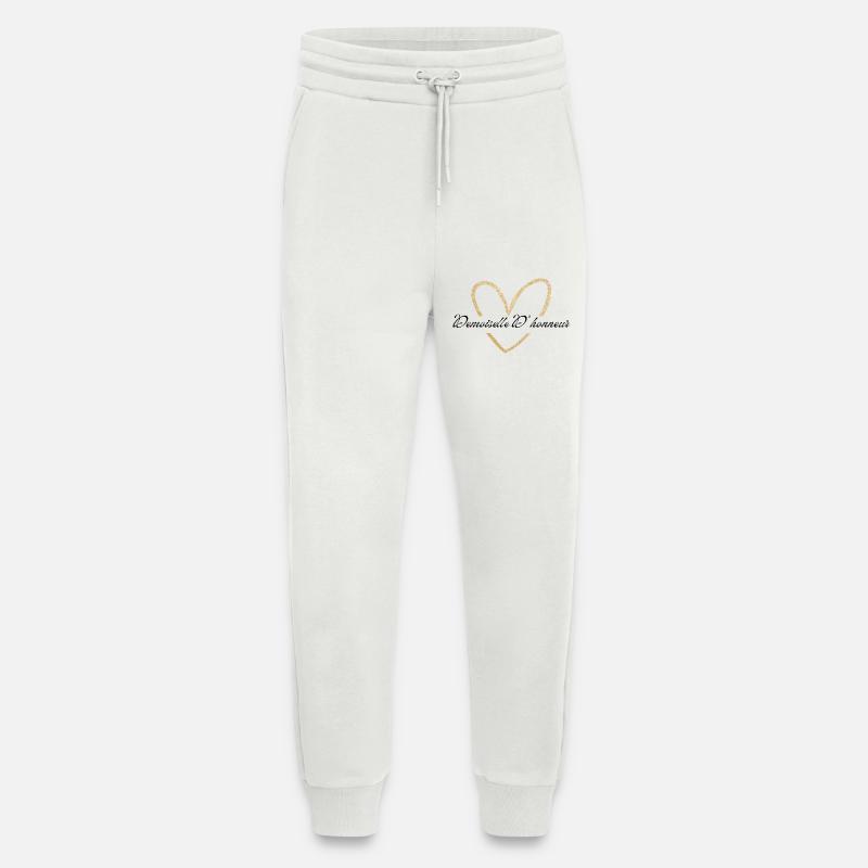 Brautjungfer Gold Herz Glitzer - Jogginghose - made by SPREAD - OFF WHITE