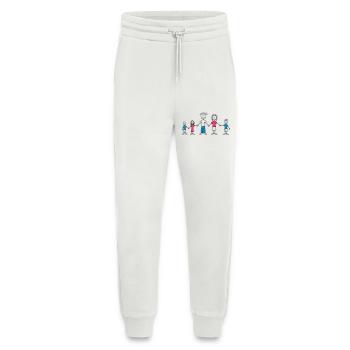 doodle_family_3c - Pantalon de jogging bio décontracté fabriqué en UE - OFF WHITE - Devant