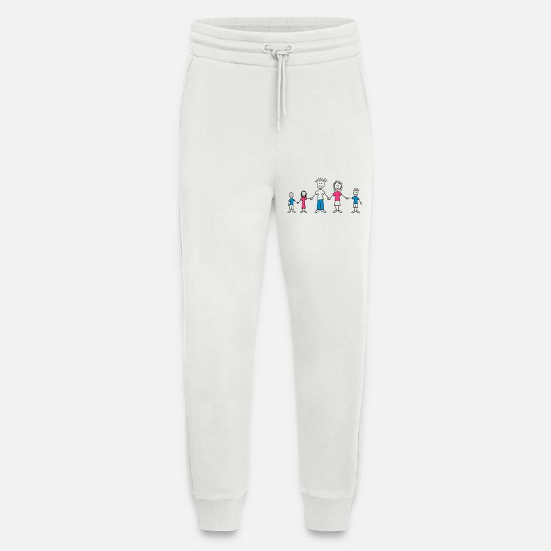 doodle_family_3c - Jogginghose - made by SPREAD - OFF WHITE